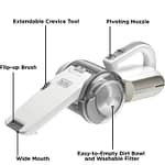 Black+Decker Cordless Handheld Vacuum Cleaner 14.4 V Lithium Ion For Home And Car 440 ml White/Grey – PV1420L-B5 Household "BAE" Charm Bracelet 5
