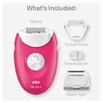 Braun Silk-Epil 3, Easy Hair Removal Device, Wet & Dry Epilator – SE 3032 Household "BAE" Charm Bracelet 5