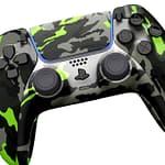 Customized Sony Dual Sense Gaming Controller For Ps5 & Ps5 Slim – Camouflage Neon Green New 2024 Design Controllers "BAE" Charm Bracelet 6