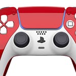 Customized Sony Dual Sense Gaming Controller For Ps5 & Ps5 Slim – Diamond Red New 2024 Design Controllers "BAE" Charm Bracelet 5