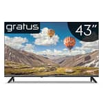 Gratus 43 Inch QLED Full HD Edgeless Smart TV, 2G8GB SUPER MEMORIA Smart With T2 /S2 (Receiver Inbuilt), Android 12, Color Box, YouTube, FaceBook, A+ Panel, Model- LT43Q24H Electronics "BAE" Charm Bracelet 4