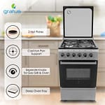 Gratus 50X50 Free Standing Cooker With Two Euro Burners And Two Hot Plate, Model- CRH522KTSS1 Gas & Stove "BAE" Charm Bracelet 5
