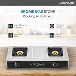 Krome Gas Stove 2 Burners, Auto Ignition, Double Brass Burners, LPG Gas Stove, Stainless Steel , KR-GSFC2041 Gas & Stove "BAE" Charm Bracelet 5