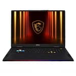 MSI Raider18 HX AI A2XWJG 9S7-182462-058, Intel Core Ultra 9 285HX, 64GB RAM, 2TB SSD, 18 Inch UHD+ Mini LED 120Hz, 24GB NVIDIA RTX 5090, Windows 11 Home, English & Arabic Keyboard, Black + Backpack Laptops "BAE" Charm Bracelet 4