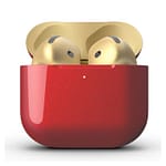 Merlin Craft Customized Apple Airpods 4 ANC Combo Red Gold Apple Products "BAE" Charm Bracelet 4