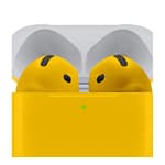 Merlin Craft Customized Apple Airpods 4 ANC Yellow Glossy Apple Products "BAE" Charm Bracelet 5