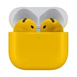Merlin Craft Customized Apple Airpods 4 ANC Yellow Glossy Apple Products "BAE" Charm Bracelet 4