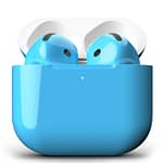 Merlin Craft Customized Apple Airpods 4 Arctic Blue Apple Products "BAE" Charm Bracelet 3