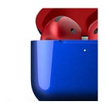 Merlin Craft Customized Apple Airpods 4 Combo Red Blue Apple Products "BAE" Charm Bracelet 5