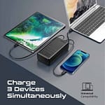 Promate 30 Watt Power Bank 38000mAh Power Mine, Black – POWERMINE-130W (UAE Delivery Only) Electronics "BAE" Charm Bracelet 6