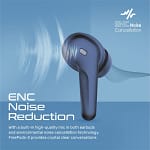 Promate Bluetooth Earbuds, Ergonomic-Fit True Wireless ENC Headphone with 4 Built-In Noise Cancelling Mics, 22h Playtime, 300mAh Charging Case and Smart Touch-Control FreePods-3 Blue Electronics "BAE" Charm Bracelet 6