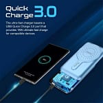 Promate Magnetic Wireless POWERMAG-10PRO Power Bank – POWERMAG-10PRO.BLUE (UAE Delivery Only) Electronics "BAE" Charm Bracelet 6