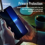 Promate Spartan-I13MAX Privacy Screen Protector for iPhone 13 Pro Max, Black Electronics "BAE" Charm Bracelet 5
