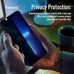Promate Spartan-I13PRO Privacy Screen Protector for iPhone 13 Pro, Black Electronics "BAE" Charm Bracelet 4
