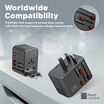 Promate Travel Adapter, TRIPMATE-36W Chargers & Power Supplies "BAE" Charm Bracelet 5