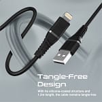 Promate USB-A to Lightning Cable, POWERLINE-AI120.Black Chargers & Power Supplies "BAE" Charm Bracelet 6