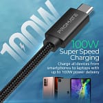 Promate USB-C Cable, PrimeLink-C40 Chargers & Power Supplies "BAE" Charm Bracelet 5