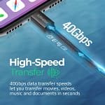 Promate USB-C Cable, PrimeLink-C40 Chargers & Power Supplies "BAE" Charm Bracelet 6