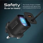 Promate USB-C Charger, POWERPORT-PDQC3.UK-BK Chargers & Power Supplies "BAE" Charm Bracelet 4
