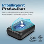 Promate USB-C Power Bank, World's Smallest 10000mAh Portable Charger With 20W USB-C Power QC 3.0 22.5W Port & Over-Heating Protection Acme PD20, Black – ACME-PD20.BLACK (UAE Delivery Only) Electronics "BAE" Charm Bracelet 5