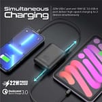 Promate USB-C Power Bank, World's Smallest 10000mAh Portable Charger With 20W USB-C Power QC 3.0 22.5W Port & Over-Heating Protection Acme PD20, Black – ACME-PD20.BLACK (UAE Delivery Only) Electronics "BAE" Charm Bracelet 6