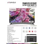 SANSUI 43 Inch Full HD Edgeless Smart TV, 2G8GB SUPER MEMORIA Smart With T2 /S2 (Receiver Inbuilt), Android 14, Color Box, YouTube, FaceBook, A+ Panel, Model- SS43LTA501 Electronics "BAE" Charm Bracelet 6