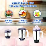 Sonashi 3 In 1 Mixer Grinder 3 Speeds With Pulse Switch Unbreakable Polycarbonate Jar Lids – SB-151SS (BLUE) Blender & Mixer "BAE" Charm Bracelet 6