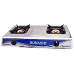 Sonashi Double Gas Burner Stainless Steel Panel Enamel Fixed Pan Support Automatic Ignition System – SGB-203SFFD Gas & Stove "BAE" Charm Bracelet 3