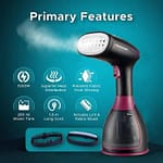 Sonashi Portable Handheld Garment Steamer Black-Pink – SGS-327 Household "BAE" Charm Bracelet 5
