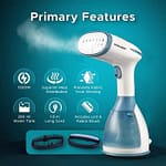 Sonashi Portable Handheld Garment Steamer Blue-White – SGS-327 Household "BAE" Charm Bracelet 5