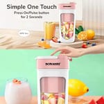 Sonashi Rechargeable Portable Blender Pink – SPB-294-Pi Blender & Mixer "BAE" Charm Bracelet 5