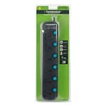 Terminator 6 Way Universal Power Extension Socket 3X1.25MM2 Black Body & Blue Switch 3M Cable 13A Plug – TPB626AB Electronics "BAE" Charm Bracelet 6