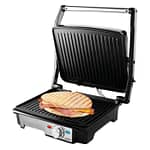 UFESA Contact Grill, 2200W,Non-Stick Plates, 180° Plate Openings, Temperature Regulator, Grease Tray, Cold Touch Handles Household "BAE" Charm Bracelet 5