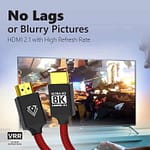 Vertux VERTU-150 Ultra HD High Speed 8K HDMI 2.1 Audio Video Cable 1.5 Meter With HDR Support Red Computer Accessories "BAE" Charm Bracelet 5