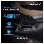 Zentality Car Charger Qc-15P 48W Computer Accessories "BAE" Charm Bracelet 4