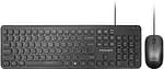 Promate Wired Keyboard and Mouse Combo, Ergonomic Ultra-Slim Full-Size 106-Keys Quiet Keyboard with 1200 DPI Ambidextrous Mouse, Angled Kickstand and Volume Control Keys, Combo-KM2 English Computer Accessories "BAE" Charm Bracelet 4