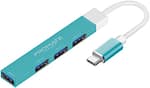 Promate USB-C Hub, 4-in-1 Type-C Sync/Charge Adapter with USB-A Adapter, LITEHUB-4.Blue Electronics "BAE" Charm Bracelet 4