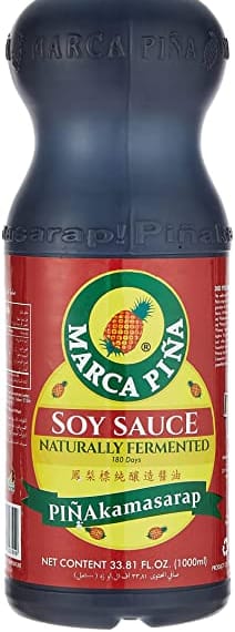 Marca Piña Soy Sauce, 1 Litre Pack Of 12 (UAE Delivery Only) Bulk Savings Grocery
