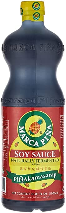 Marca Piña Soy Sauce, 1 Litre Pack Of 12 (UAE Delivery Only) Bulk Savings Grocery