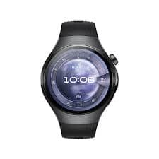 Huawei Watch 5, 46mm, Stainless Steel Case, Black Fluoroelastomer Strap Electronics "BAE" Charm Bracelet