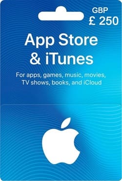 £250 UK Apple iTunes Card (Instant E-mail Delivery) Gift Cards "BAE" Charm Bracelet