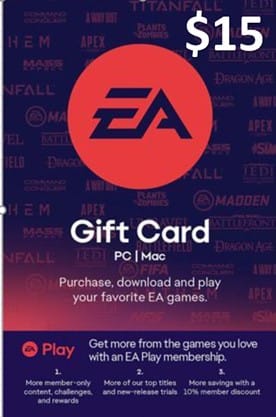 EA Play $15 Gift Card (Instant E-mail Delivery) EA Play "BAE" Charm Bracelet