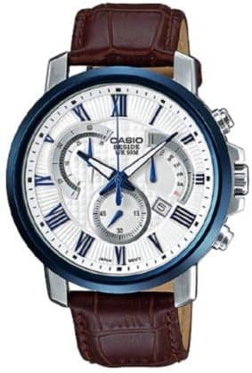 Casio Casual Watch For Men Analog Leather – BEM-520BUL-7A3 Fashion Casio