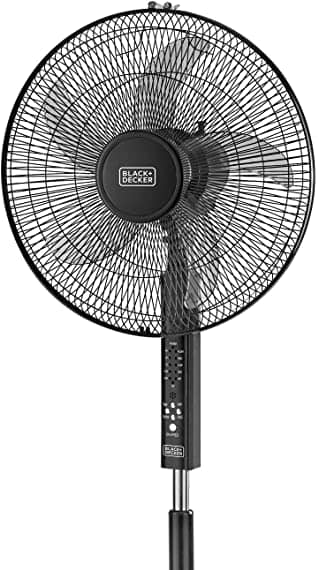 Black+Decker Stand Fan 3 Speed Wide Oscillation 5AS Blade Design, 16 Inch, 60W, Black, FS1620-B5 Air Conditioners & Coolers "BAE" Charm Bracelet