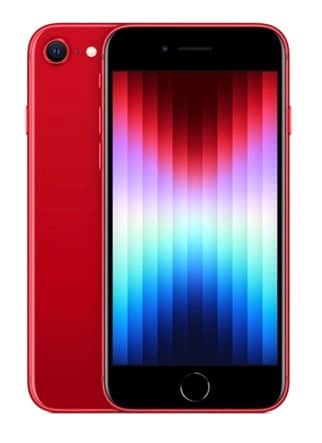 Apple iPhone SE (2022) 4.7 inch, 64GB, 4GB, (Product) Red with FaceTime Electronics "BAE" Charm Bracelet