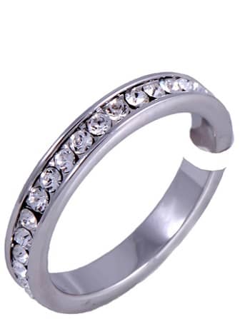 Swarovski Elements Women’s 18K White Gold Plated Ring – Size US 6 [SWR Fashion fashion