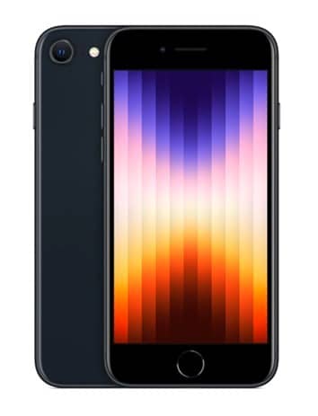 Apple iPhone SE (2022) 4.7 inch, 64GB, 4GB, Midnight with FaceTime Electronics "BAE" Charm Bracelet