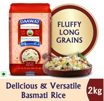 Daawat White Indian Basmati Rice 2kg Grocery "BAE" Charm Bracelet