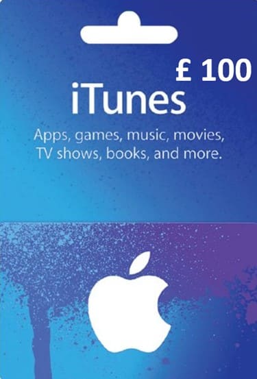 £100 UK Apple iTunes Card (Instant E-mail Delivery) Gift Cards "BAE" Charm Bracelet