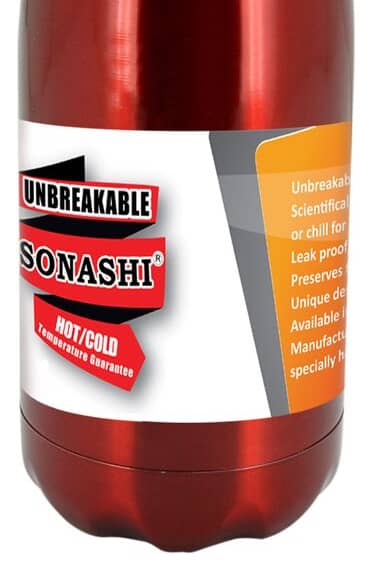 Sonashi 0.5 Ltr Vacuum Flask Bottle Hot & Cold Red Blue & Silver Color Household Household